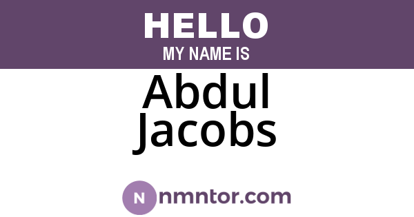 Abdul Jacobs