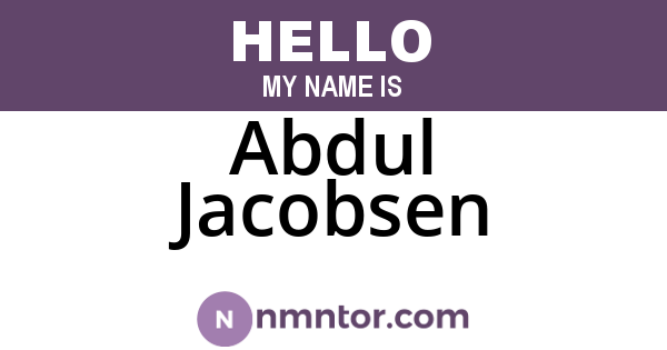 Abdul Jacobsen