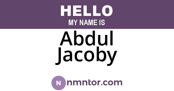 Abdul Jacoby