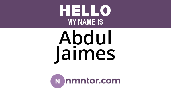 Abdul Jaimes