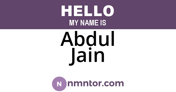 Abdul Jain