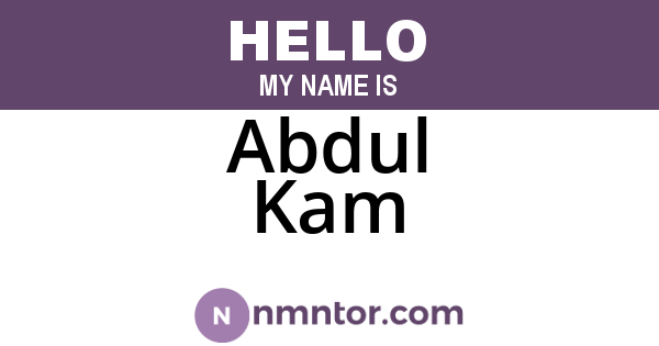 Abdul Kam