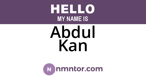 Abdul Kan
