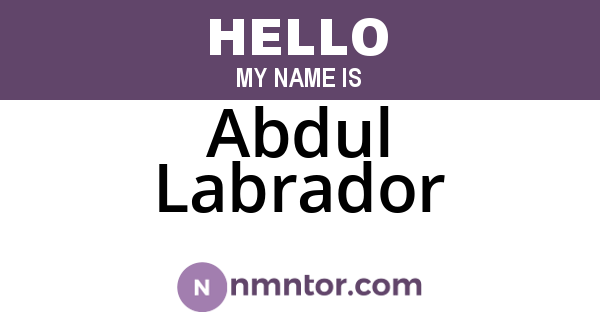 Abdul Labrador