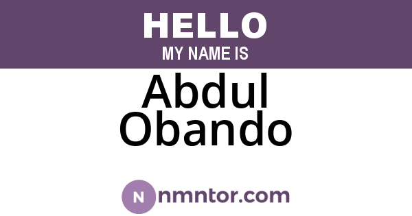 Abdul Obando