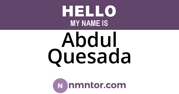 Abdul Quesada
