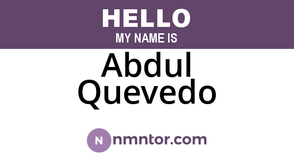 Abdul Quevedo