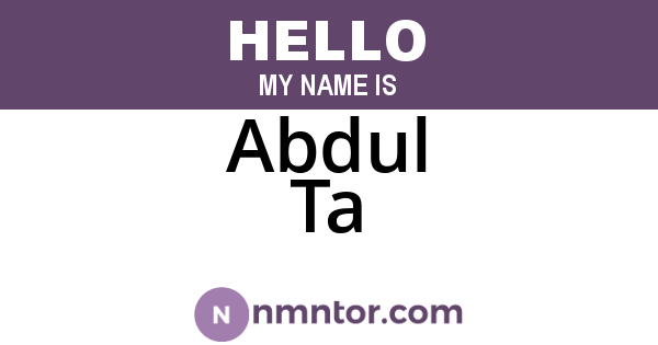Abdul Ta
