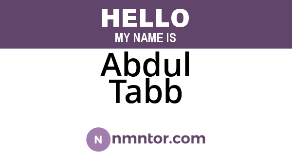 Abdul Tabb