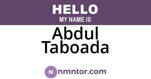 Abdul Taboada