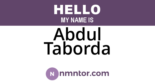 Abdul Taborda