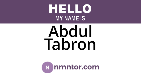 Abdul Tabron