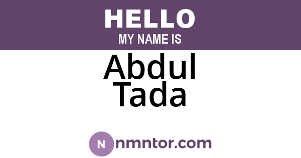 Abdul Tada