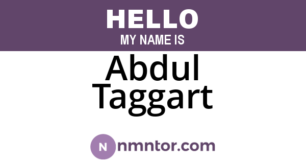 Abdul Taggart