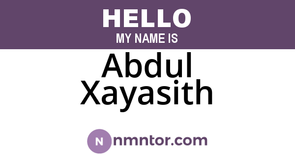 Abdul Xayasith