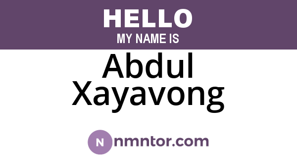 Abdul Xayavong