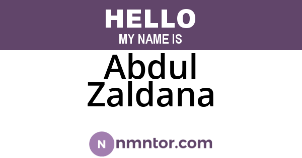 Abdul Zaldana