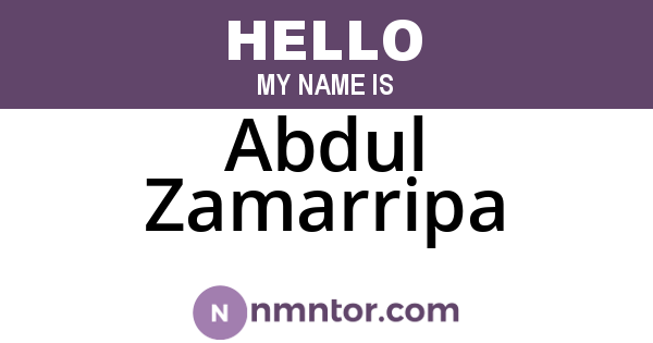 Abdul Zamarripa