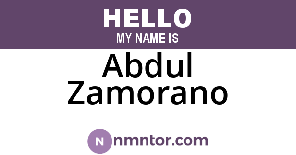 Abdul Zamorano