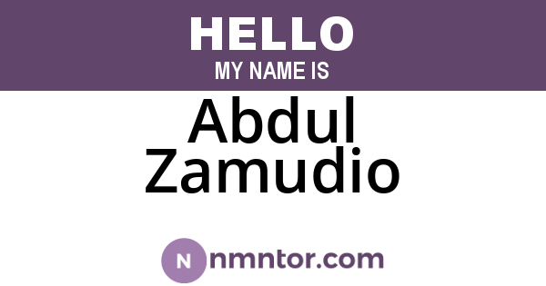 Abdul Zamudio