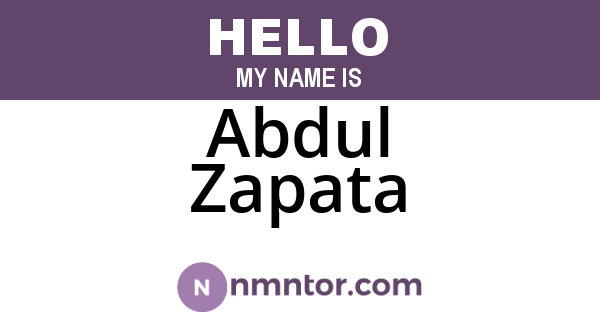Abdul Zapata