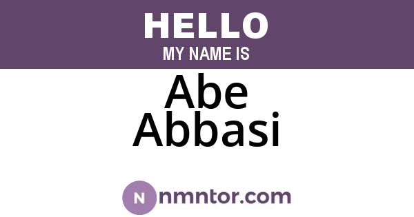 Abe Abbasi