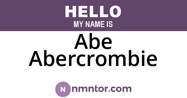Abe Abercrombie