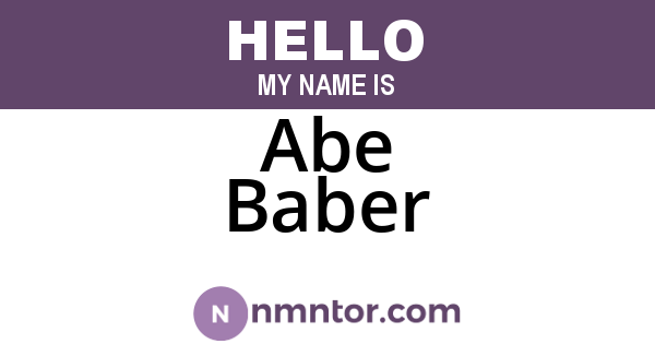 Abe Baber