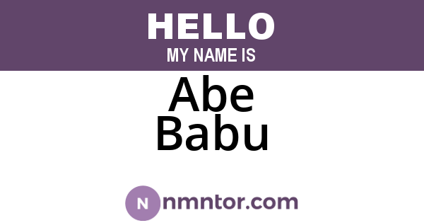 Abe Babu