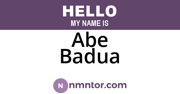 Abe Badua