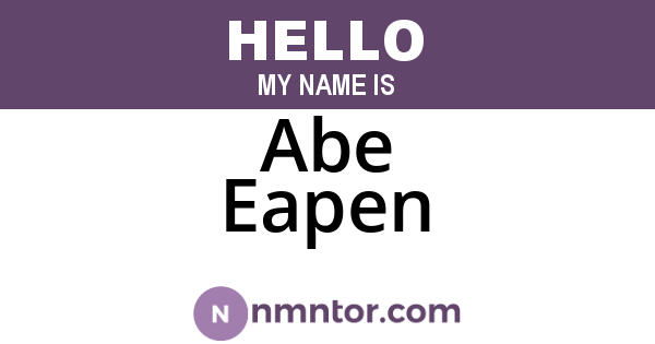 Abe Eapen