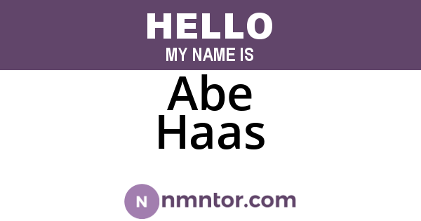 Abe Haas