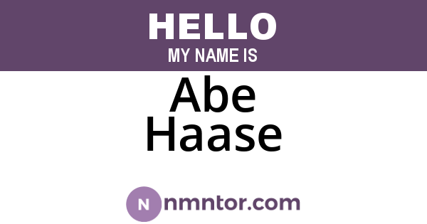Abe Haase