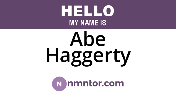 Abe Haggerty