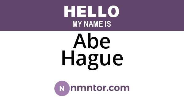 Abe Hague