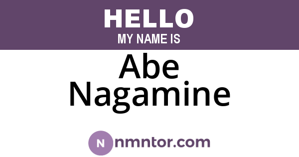 Abe Nagamine