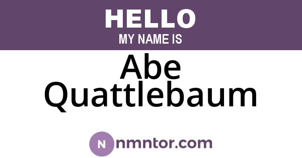 Abe Quattlebaum