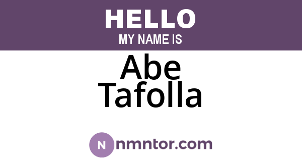 Abe Tafolla