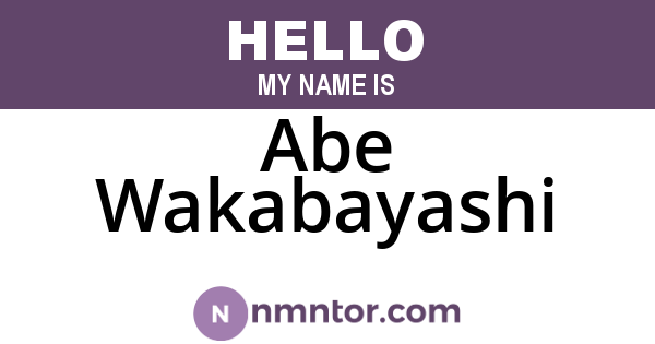 Abe Wakabayashi