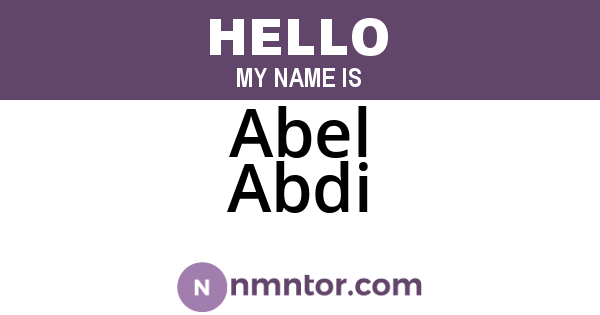 Abel Abdi