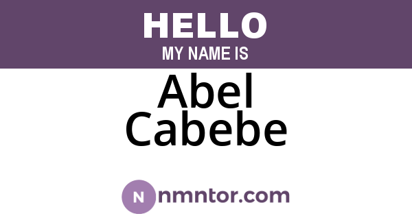 Abel Cabebe
