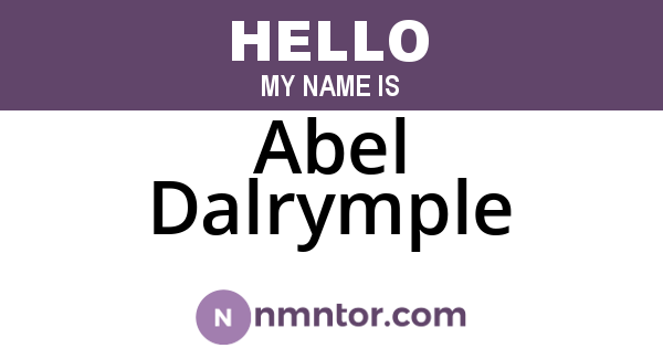Abel Dalrymple