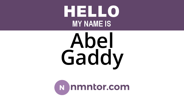 Abel Gaddy