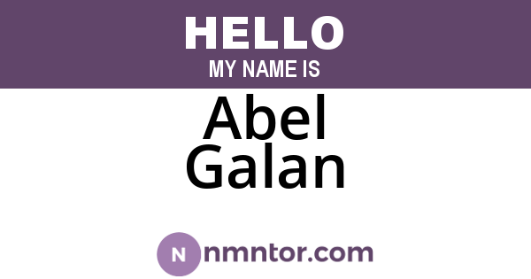Abel Galan