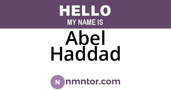 Abel Haddad