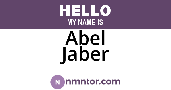 Abel Jaber