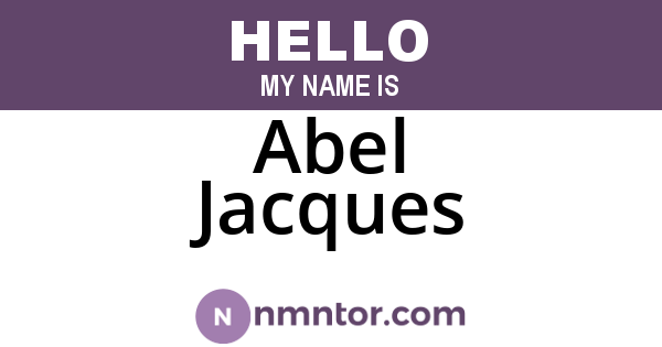 Abel Jacques
