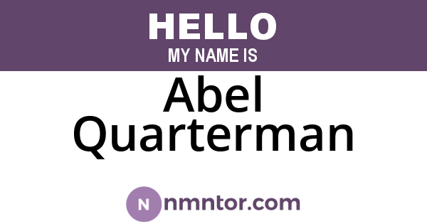 Abel Quarterman