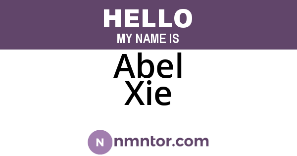 Abel Xie