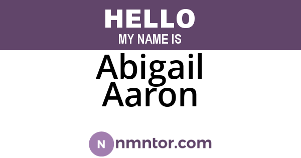Abigail Aaron